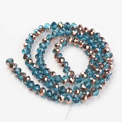 Electroplate Transparent Glass Beads Strands EGLA-A034-T2mm-N06-1