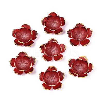 Flower Resin Bead Cap RESI-T059-19-1
