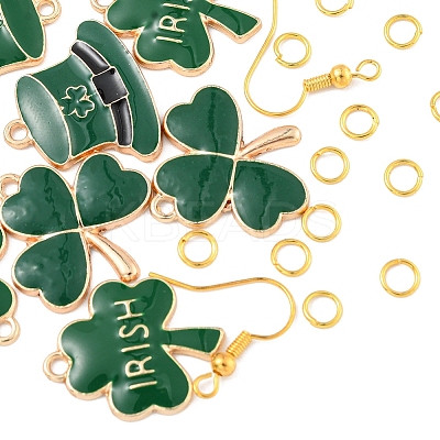 DIY Clover Pendant Jewelry Sets Making Kit DIY-YW0005-05G-1