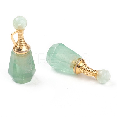 Faceted Natural Fluorite Pendants G-H252-A07-1
