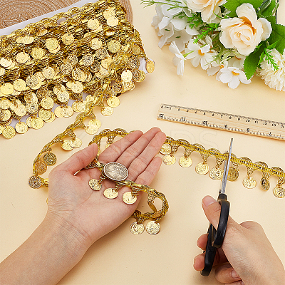 Metallic Braided Lace Trim DIY-WH0308-592-1