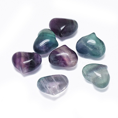 Natural Fluorite Heart Love Stone G-F637-11D-1