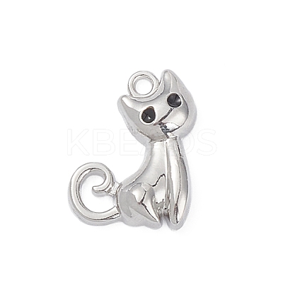 Plated Alloy Enamel Pendants PALLOY-D065-02P-1