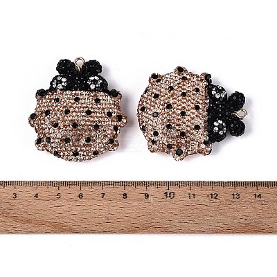Handmade Polymer Clay & Rhinestone Big Pendants FIND-Q123-01A-1