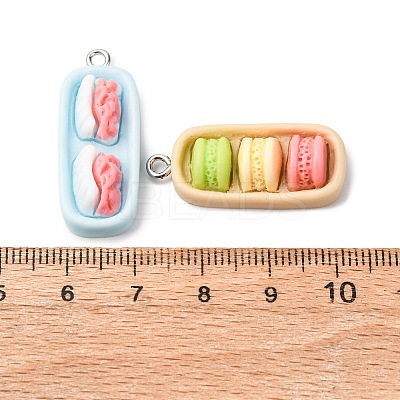 Opaque Resin Pendants RESI-K048-01B-1