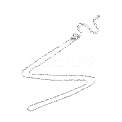 Non-Tarnish 304 Stainless Steel Cable Chains Necklace for Men Women NJEW-N050-A03-S12-1
