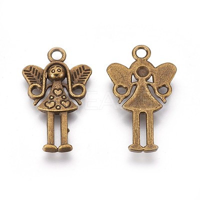 Tibetan Style Alloy Fairy Pendants TIBEP-S613-AB-LF-1
