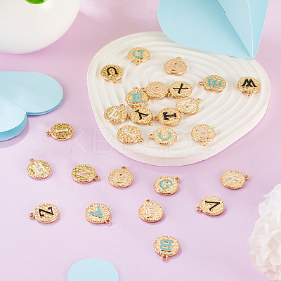 26Pcs 26 Styles Alloy Enamel Pendants ENAM-TA0003-49-1