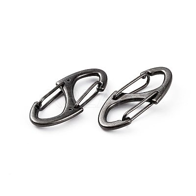 Zinc Alloy Double Snap Hook Spring Keychain Clasps FIND-WH0155-013B-1