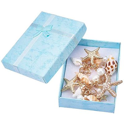 Trendy Shell Charm Bracelets BJEW-PH0002-01-WH-1