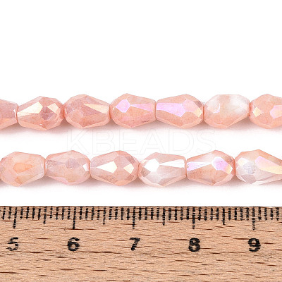 Anti-Tarnish Electroplate Glass Beads Strands GLAA-T025-13A-07-1