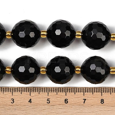 Natural Silver Sheen Obsidian Beads Strands G-C249-A01-16mm-1