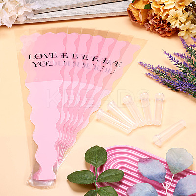 50Pcs OPP Flower Bouquet Wrapping Craft Paper DIY-TA0010-92-1