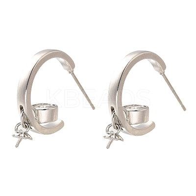 Brass Stud Earring Findings KK-R217-14P-1