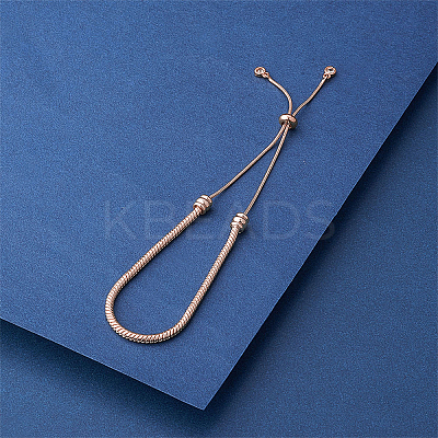 PVD Vacuum Plating Adjustable Brass Slider Bracelet/Bolo Bracelet BJEW-CJ0001-02RG-1