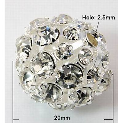 Brass Rhinestone Beads RB-Q165-2-1