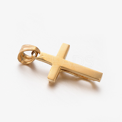 Easter Theme Men's 201 Stainless Steel Crucifix Cross Pendants STAS-F010-21G-1