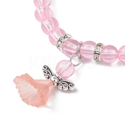 Transparent Plastic Beaded Stretch Bracelets for Children BJEW-JB11507-1