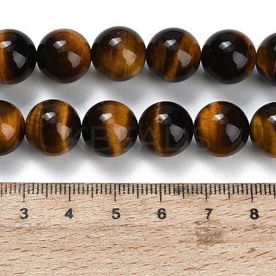 Natural Tiger Eye Beads Strands G-C293-A01-12mm-1