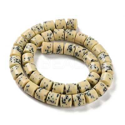 Imitation Dalmatian Handmade Porcelain Beads Strands PORC-H011-06A-1
