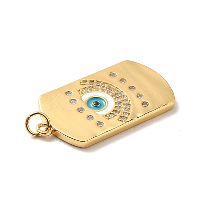 Rack Plating Brass Micro Pave Cubic Zirconia Pendants KK-M230-37G-1