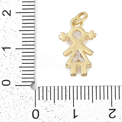 Rack Plating Brass Micro Pave Cubic Zirconia Pendant KK-H509-38G-01-1