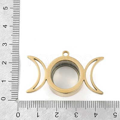 Ion Plating(IP) 304 Stainless Stee Locket Pendants STAS-S132-14G-02-1