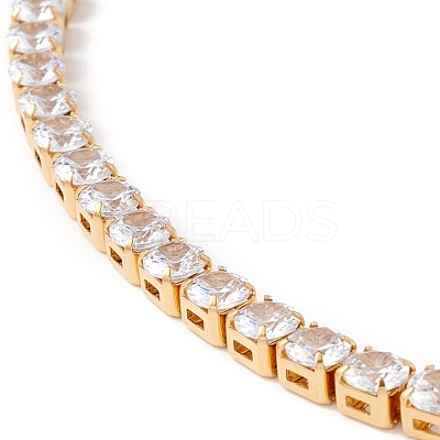 Classic Cubic Zirconia Tennis Necklace NJEW-G017-02A-G-1