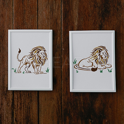 1 Set PET Hollow Out Drawing Painting Stencils DIY-MA0004-58-1