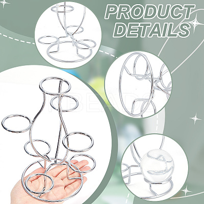 7-Slot Iron Easter Egg Display Stands ODIS-WH0058-21B-P-1