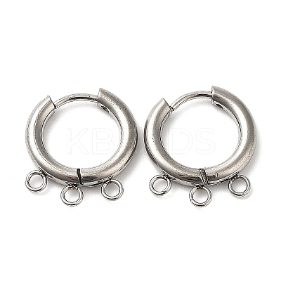 Tarnish Resistant 304 Stainless Steel Huggie Hoop Earring Findings LS-STAS-M320-01P-1
