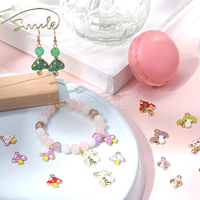56Pcs 14 Style Alloy Enamel Pendants ENAM-SC0003-77-1