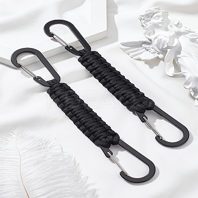 2Pcs Zinc Alloy Rock Climbing Carabiners KEYC-LP0001-01-1