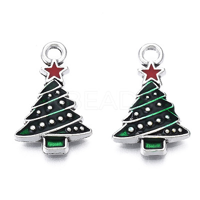 Christmas Alloy Enamel Pendants ENAM-N054-84-1