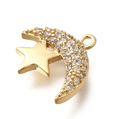 Brass Micro Pave Cubic Zirconia Pendants LS-KK-Q035-06G-1