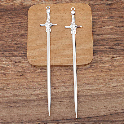 Sword Alloy Hair Sticks PW-WG0B211-01-1