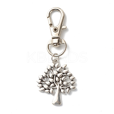 Tree of Life Tibetan Style Alloy Keychain X-HJEW-JM00560-02-1