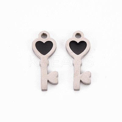 304 Stainless Steel Enamel Pendants STAS-Q242-038-1
