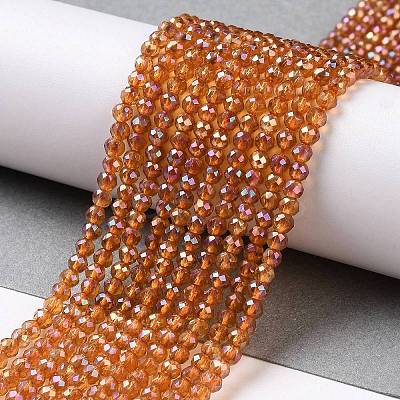 Electroplate Transparent Glass Beads Strands LS-GLAA-H021-01B-FR02-1