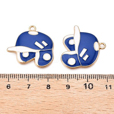 Rack Plating Alloy Enamel Pendants ENAM-N056-388KCG-02-1