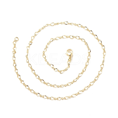 Brass Figaro Chains Necklace for Women NJEW-P265-02B-G-1