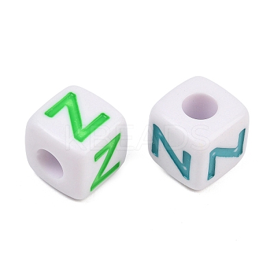 Opaque Acrylic Enamel European Beads AC-ACBA1794-04Z-1