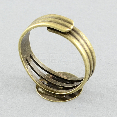 Brass Pad Ring Settings LS-MAK-S023-14mm-JP006AB-1
