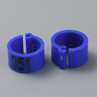 Plastic Poultry Leg Identification Bands AJEW-WH0415-99F-1