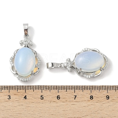 Opalite Oval Pendants G-NH0025-15P-24-1