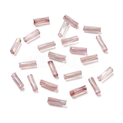 10G Ceylon Glass Twist Bugle Beads SEED-L012-01G-1