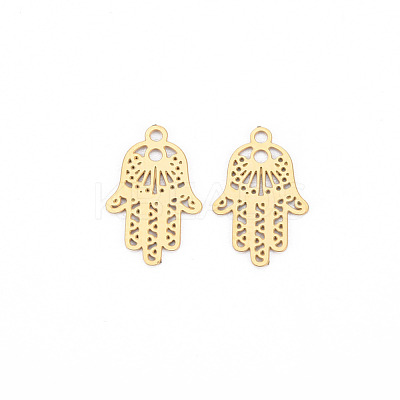 Rack Plating 201 Stainless Steel Filigree Connector Charms STAS-T057-38G-1