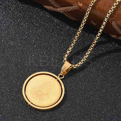 201 Stainless Steel Pendant Necklaces LS-NJEW-Z058-01G-1