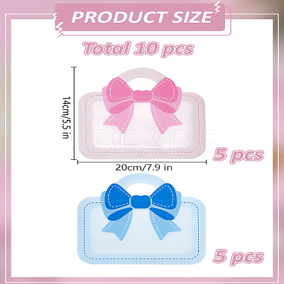 10Pcs 2 Colors MOPP and PET and PE Gift Packaging Resealable Bags ABAG-LP0001-55-1