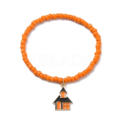 5Pcs 5 Style Glass Seed Beaded Stretch Bracelets Set BJEW-TA00275-1